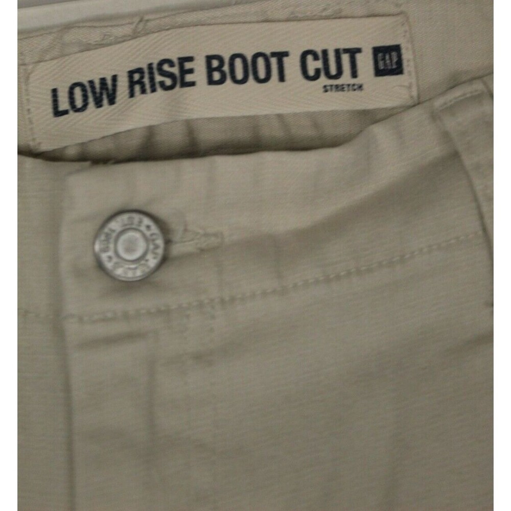 Women's Gap Beige Low Rise Boot Cut Stretch Jeans 28w x 26L Pants - Picture 2 of 3